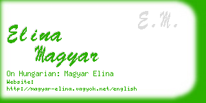 elina magyar business card